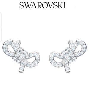 AUTHENTIC Swarovski Lifelong Bow Stud Earrings